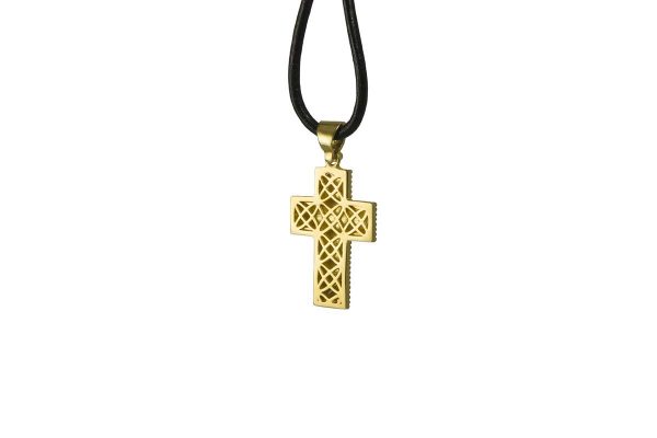 Silver handmade Cross with emerald 2027