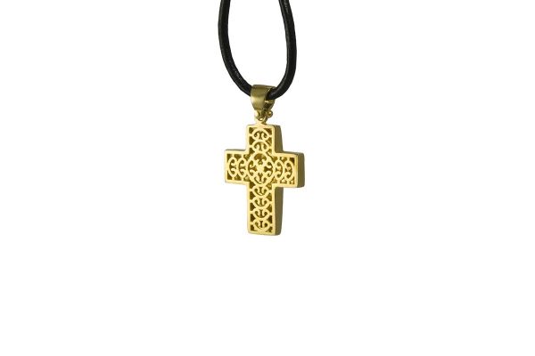 Silver handmade Cross with Sapphire 2035