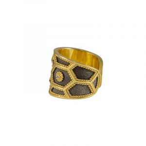 Δακτυλίδι χειροποίητο με blue topaz 2071