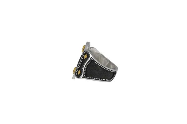 Silver handmade ring with rubies 2084