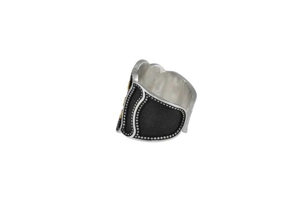 Silver handmade ring with rubies 2087