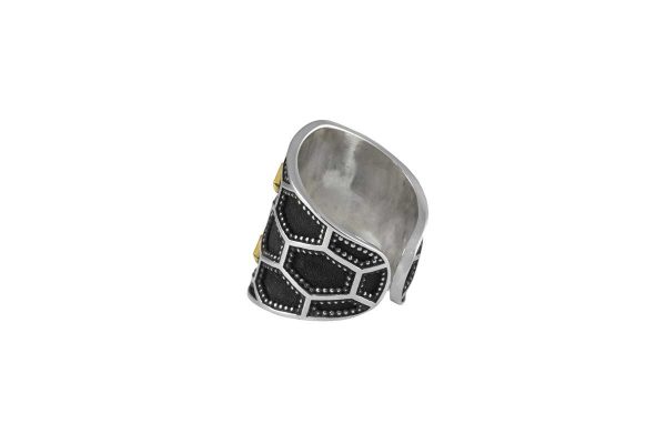 Silver handmade ring with colored sapphires 2096