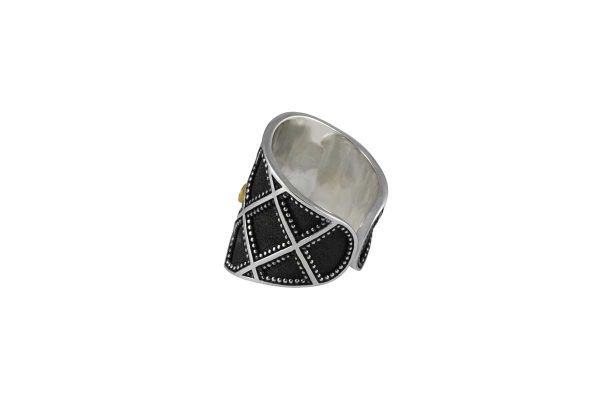 Silver handmade ring with rubies 2101