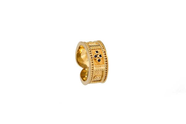 Silver handmade ring with sapphires 6
